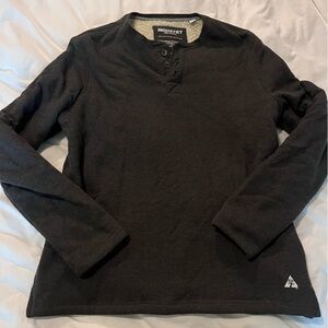 Industry Tallwoods Men Brown Long Sleeve Henley Shirt